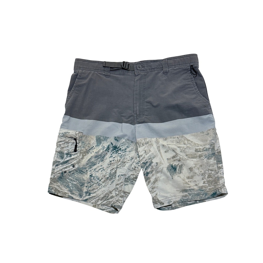 Realtree Fishing Shorts Mens Medium 32/34 Gray Aspect Camo